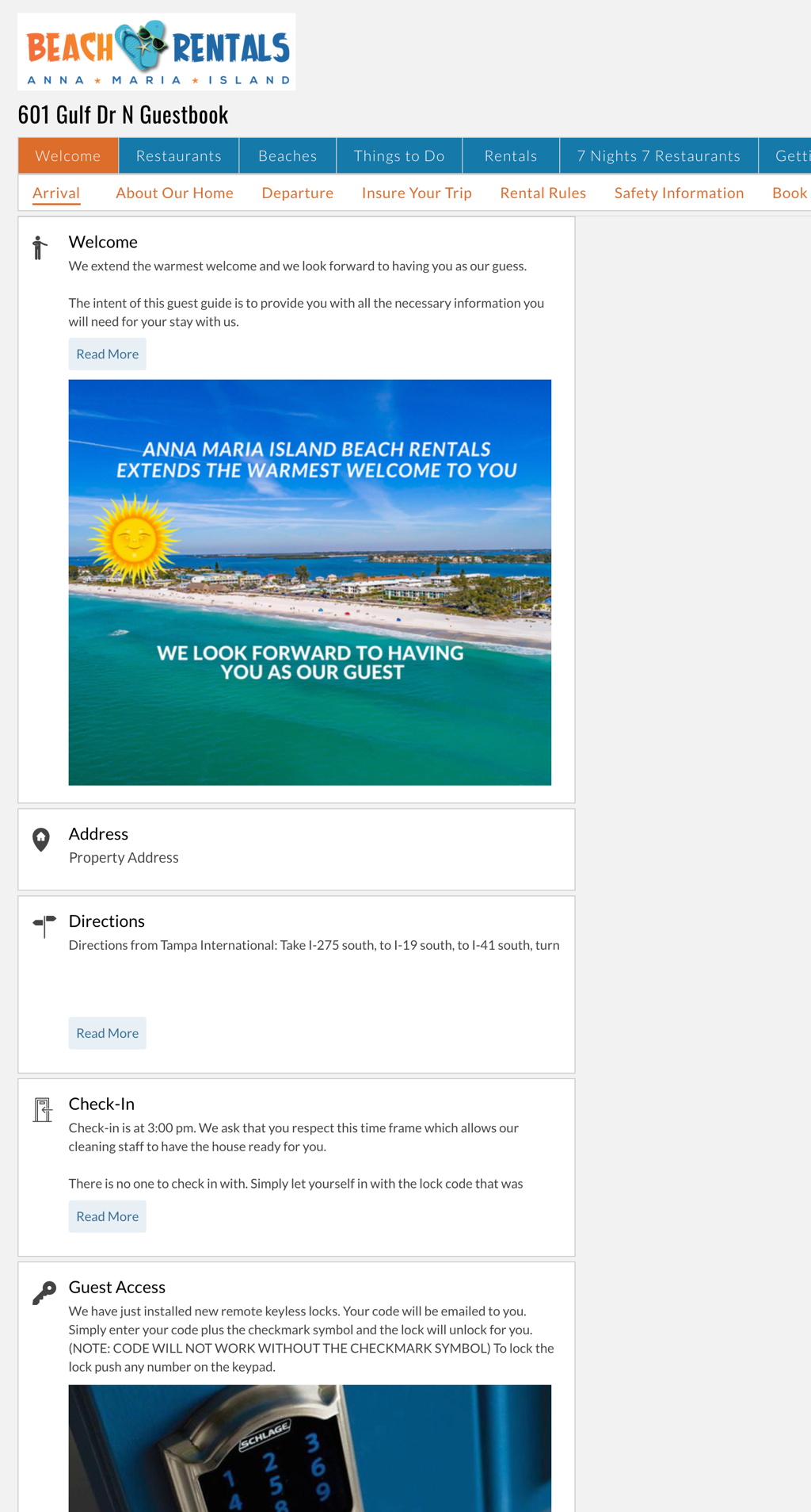 Vacation Rental Welcome Book Sample